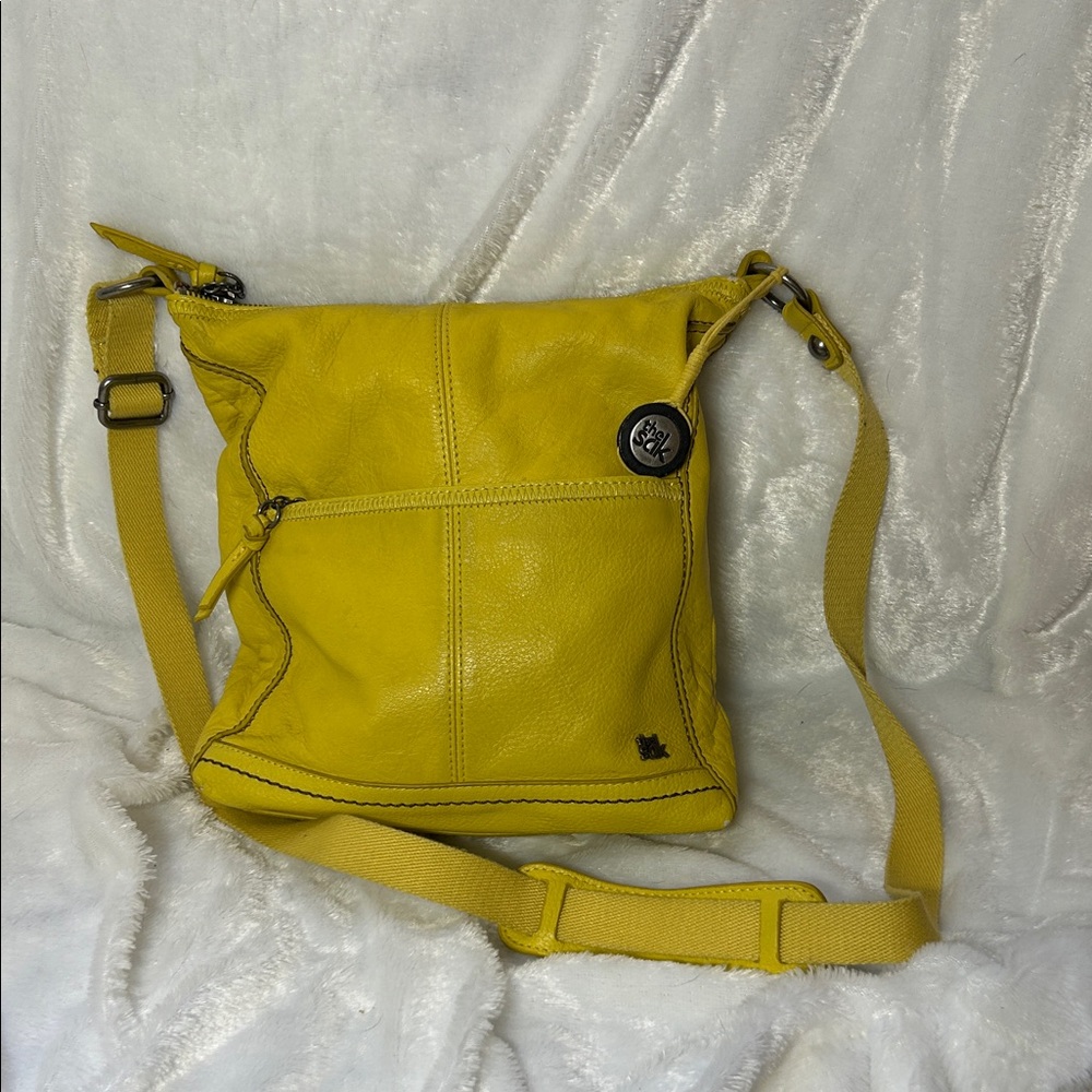 The Sak Mustard Yellow Leather Crossbody Bag